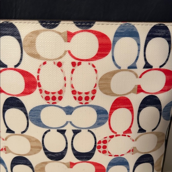 Coach Navy and Multicolor Patterned Crossbody Bag - Picture 5 of 12